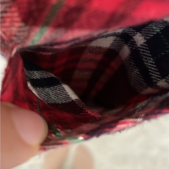 Justice red plaid top - Picture 4 of 10